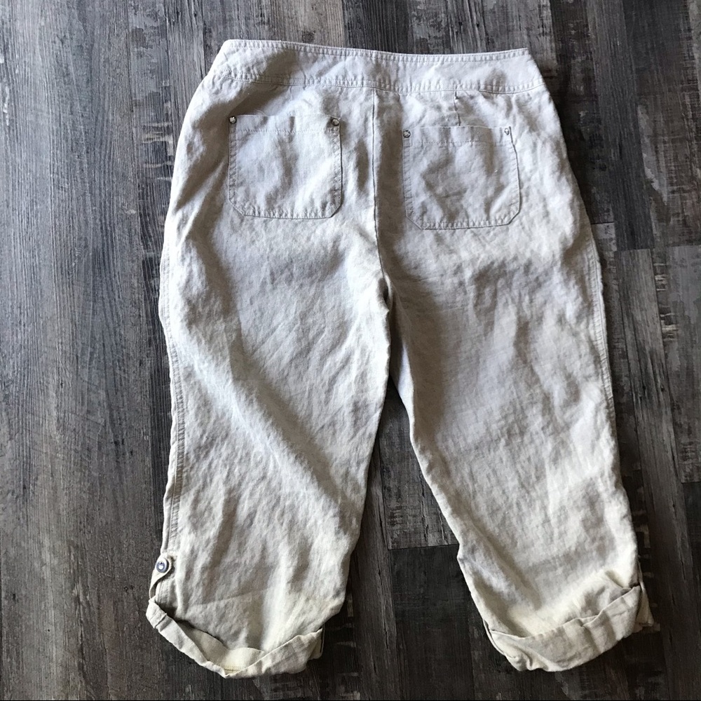 🔵2/$25 INC International Concepts Linen Capris - Picture 4 of 5